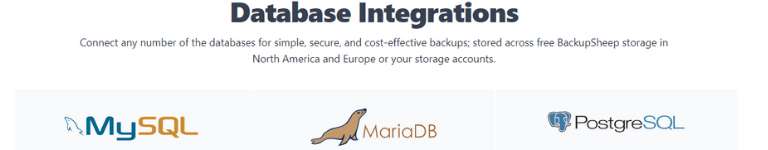 Backupsheep Database Integrations
